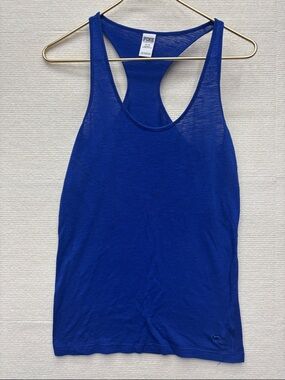 PINK Victoria's Secret Electric Blue Racerback Tank